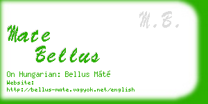 mate bellus business card