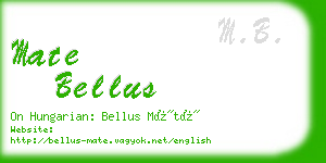 mate bellus business card